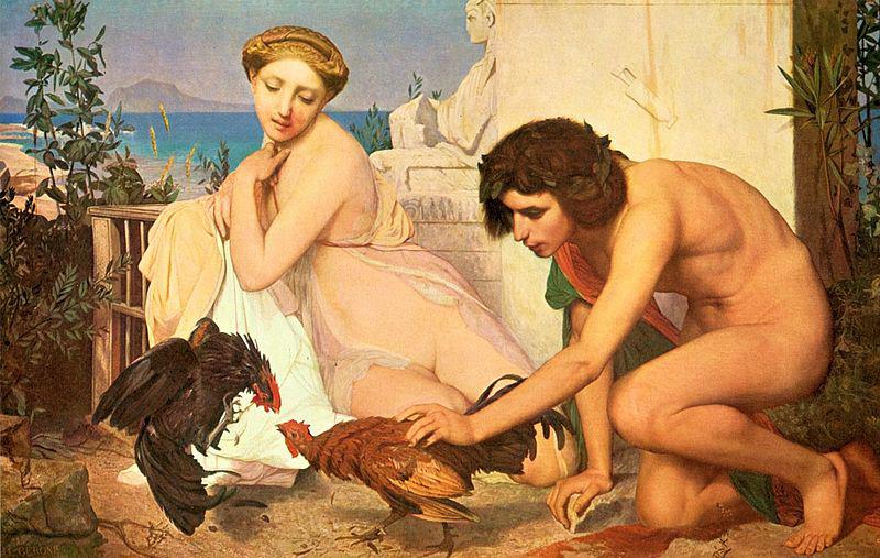 Jean-Leon Gerome Jeunes Grecs Faisant battre des coqus